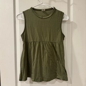 Olive Green Sleeveless Women's Top